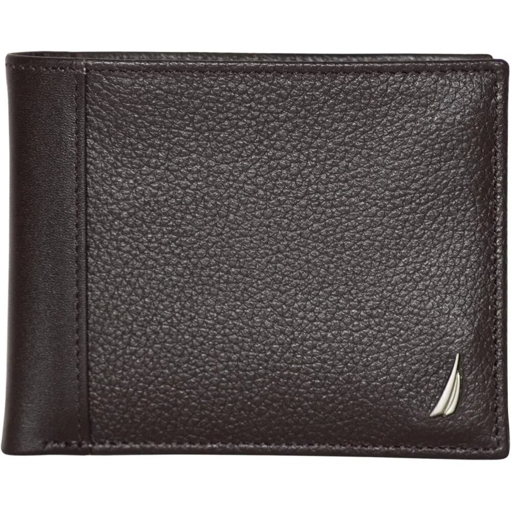 Men's Classic Leather Bifold RFID Wallet (Available in Smooth or Pebble Grain)